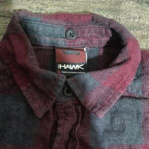 Tony Hawk Kids Button Down Shirt - Burgundy and Charcoal